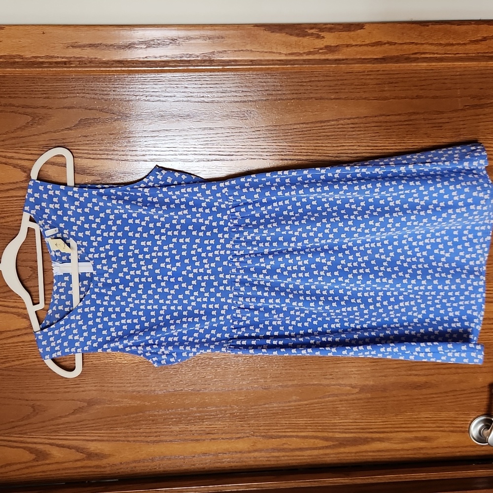 Blue tulip knee length dress